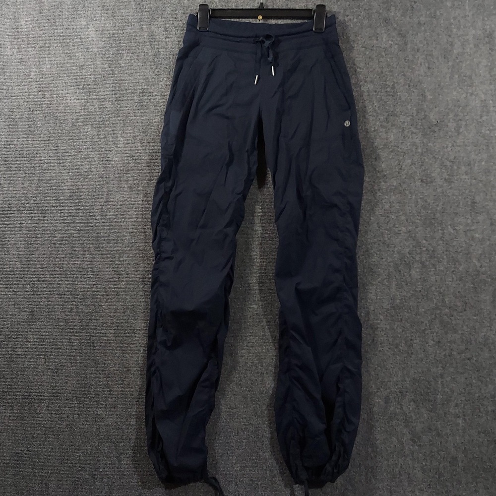 Lululemon Athletica Pants Womens 6 Blue Lightweight Ruched Jogger Drawstring - Picture 3 of 9